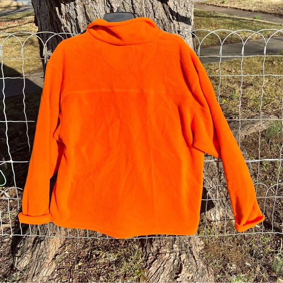Cabela's Blaze Orange Jacket Large Men’s Ultra Soft Fleece Lightweight Hunting - Picture 5 of 8